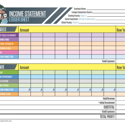 Know Opportunity Income Statement
